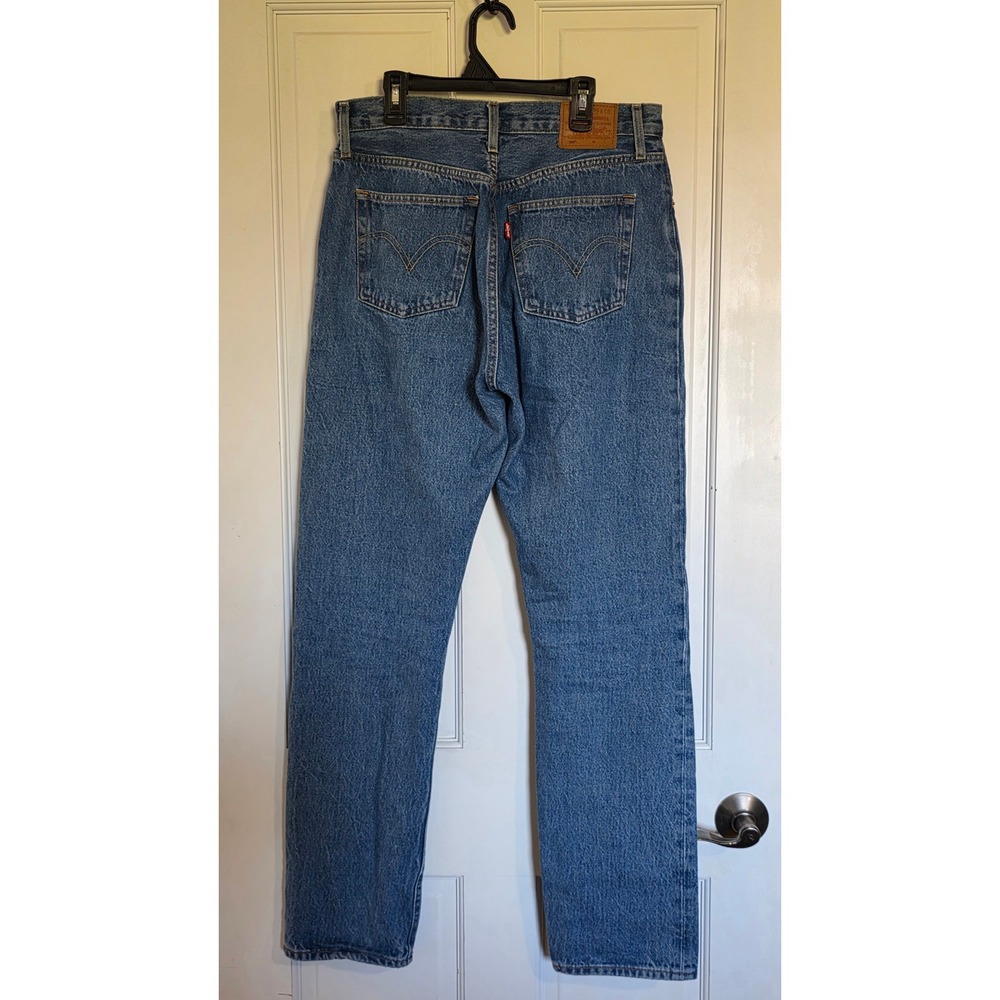 Levi's PREMIUM 501 Original Fit Jeans Blue Medium Wash Button Fly Womens 29x32